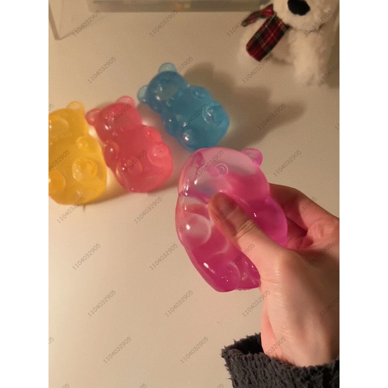 Colorful Gummy Bear Squeeze Fidget Toy For Stress Relief And Sensory Play 5