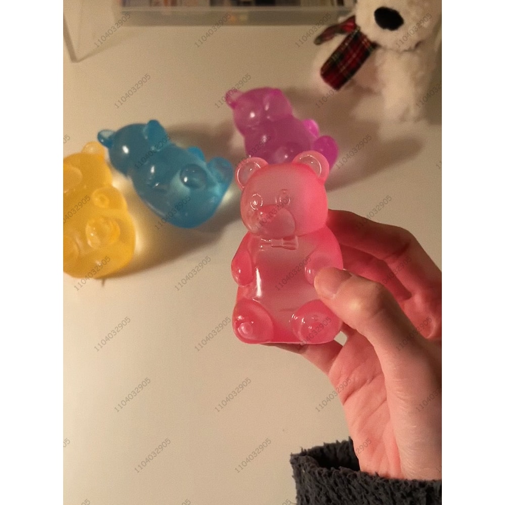 Colorful Gummy Bear Squeeze Fidget Toy For Stress Relief And Sensory Play 6
