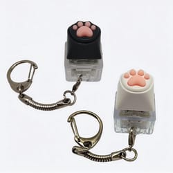 cat paw clicky keychain fidget toy for stress relief and keycap testing