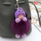 Cute Sleeping Baby Pom Pom Keychain Plush Doll Bag Charm 0