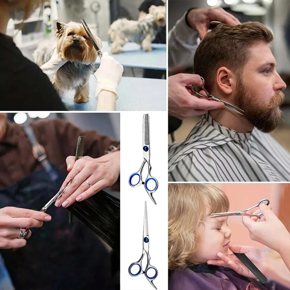 Professional Hair Cutting Scissors Thinning Shears For Home Salon And Barber Use 4