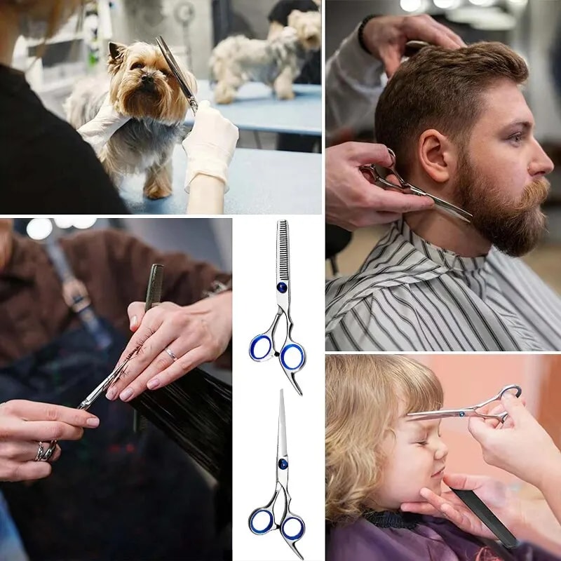 Professional Hair Cutting Scissors Thinning Shears For Home Salon And Barber Use 4