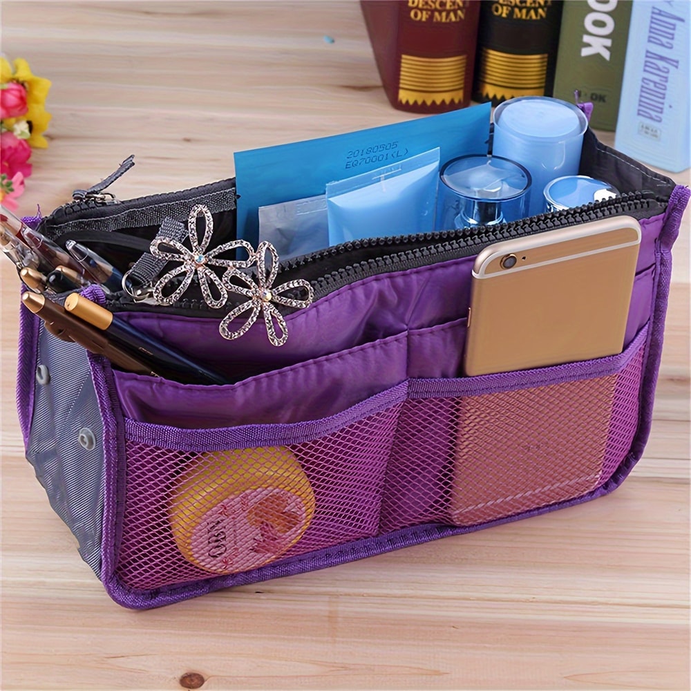 Large Capacity Travel Makeup Bag Double Zipper Toiletry Organizer 2