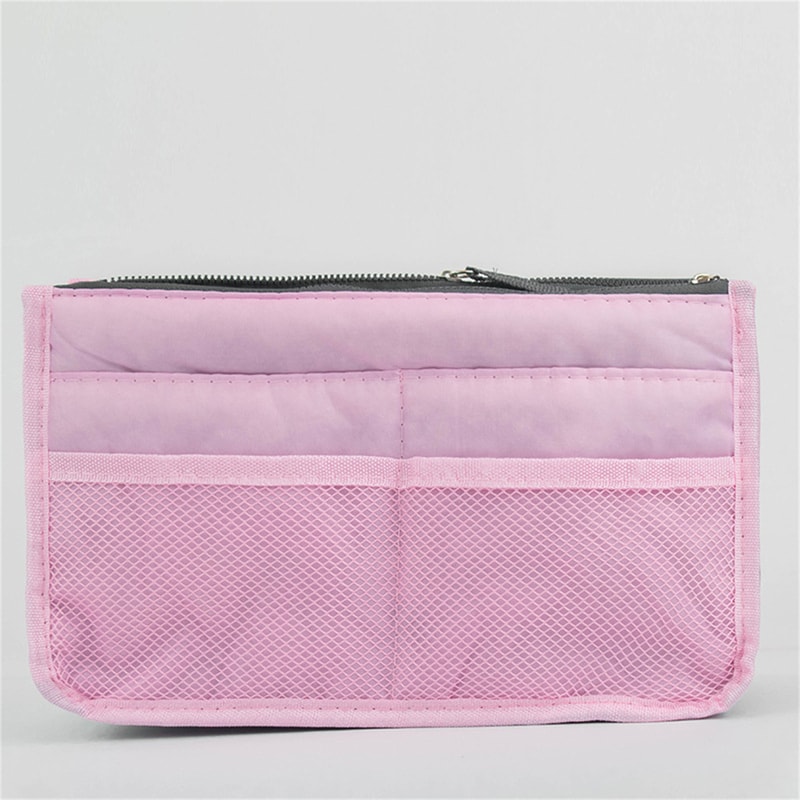 Large Capacity Travel Makeup Bag Double Zipper Toiletry Organizer 5