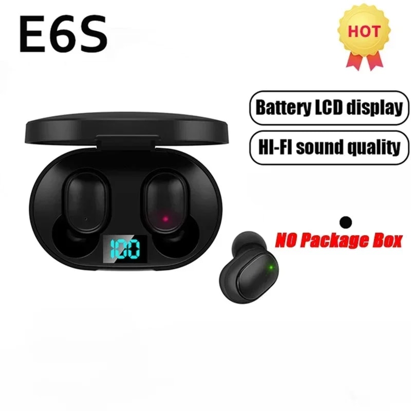 E6S Wireless Earbuds With LED Display Case And Mic 4