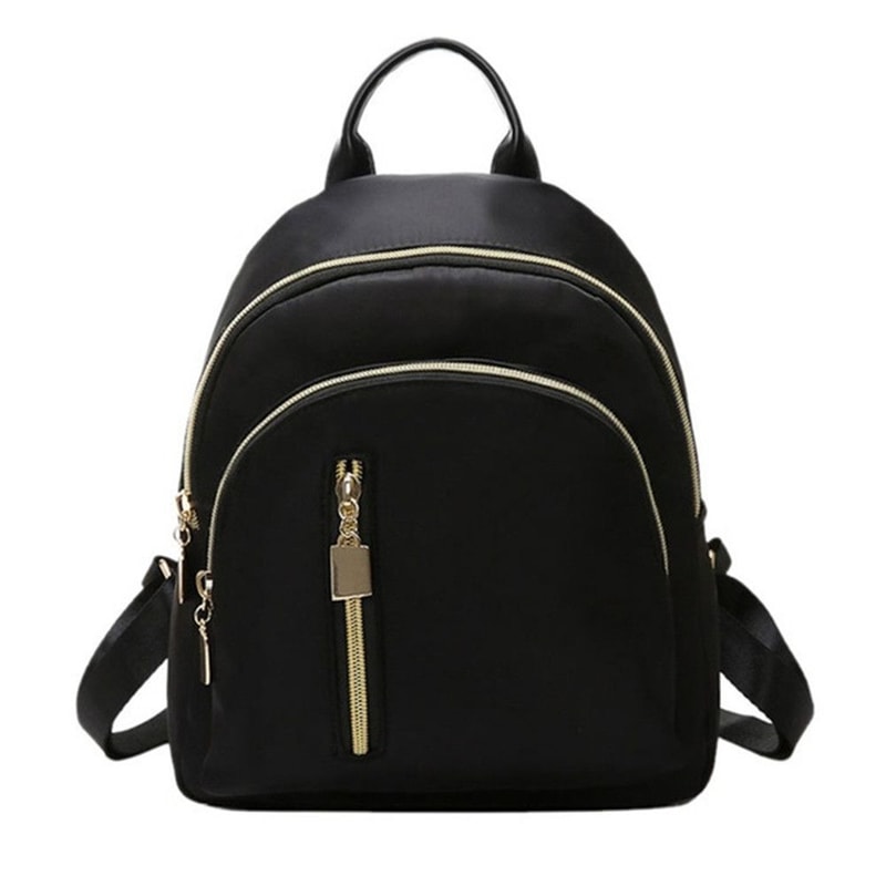 Lightweight Mini Backpack For Women Black Oxford Travel Daypack 1