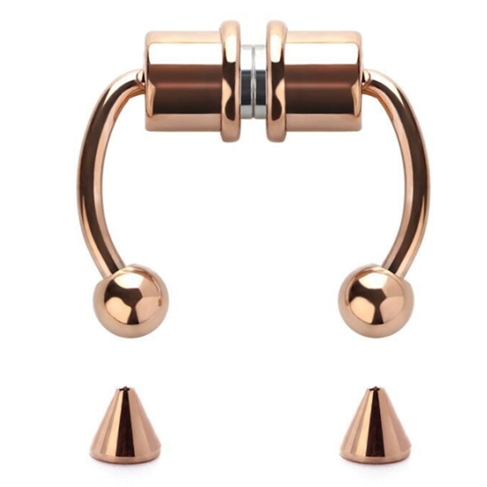 Magnetic Fake Septum Ring Clip On Horseshoe Nose Ring In Stainless Steel 8
