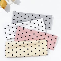 polka dot headband set for women wide elastic makeup and sports hair bands