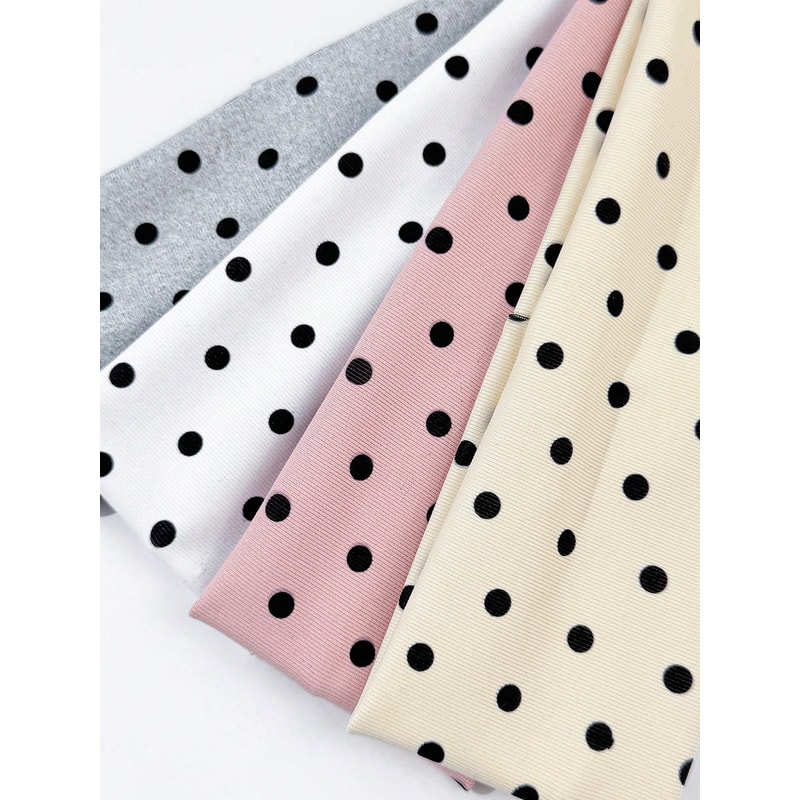 Polka Dot Headband Set For Women Wide Elastic Makeup And Sports Hair Bands 1