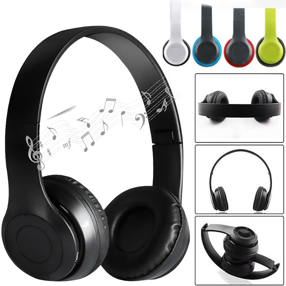Wireless Bluetooth Headphones with Microphone Foldable Over Ear Bass Headset