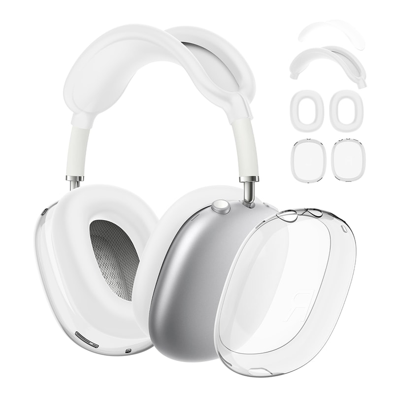 Clear AirPods Max case cover with Ear Cup and Headband Protection