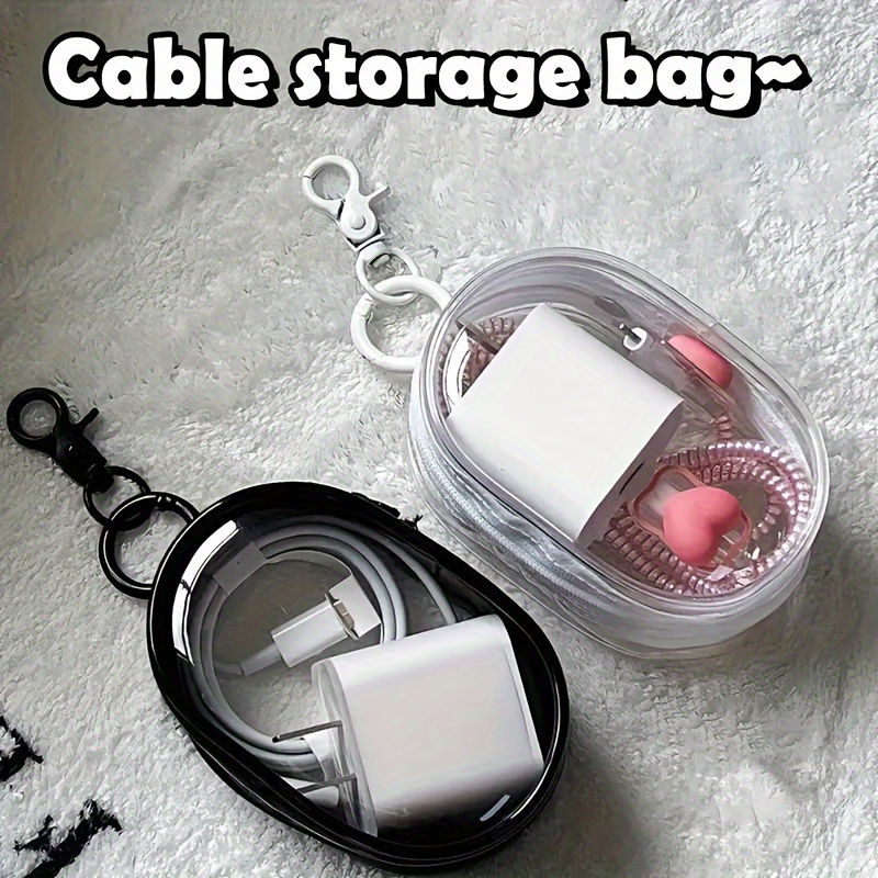 Mini Clear Zipper Pouch For Earphones Chargers And Travel Essentials 3