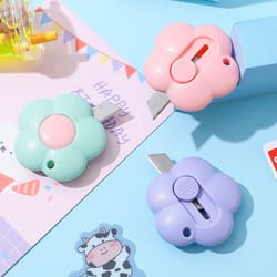 flower mini utility knife retractable paper cutter and letter opener