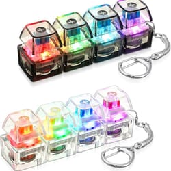 light up keyboard fidget keychain for stress relief