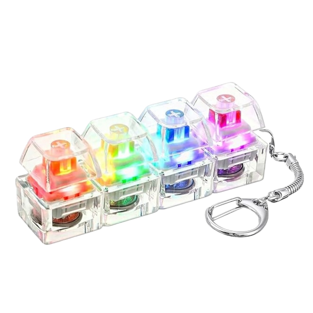 Light Up Keyboard Fidget Keychain For Stress Relief 4