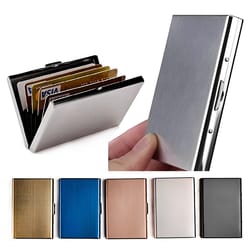slim rfid blocking aluminum credit card holder wallet