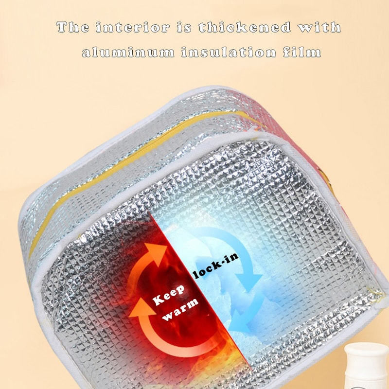 Solid Color Insulated Bento Lunch Bag For Work School Travel 3