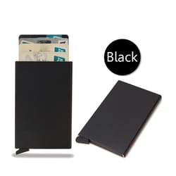 rfid blocking pop up card holder slim metal minimalist wallet