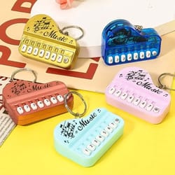 light up mini piano keychain music toy gift