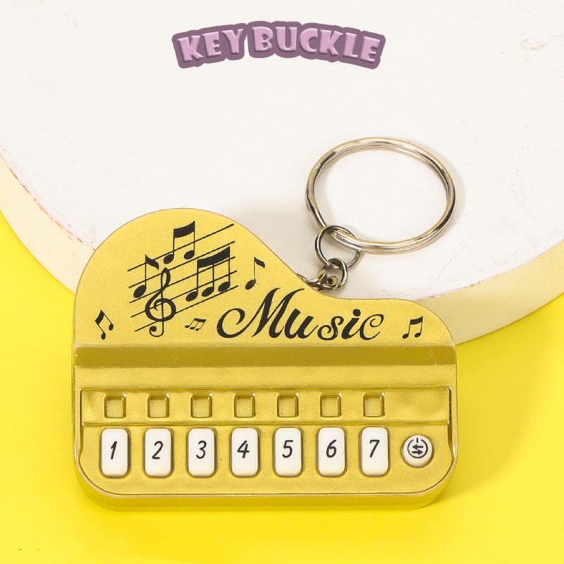 Light Up Mini Piano Keychain Music Toy Gift 3