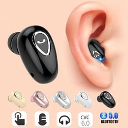 mini invisible bluetooth earbuds with mic for sports calls and music