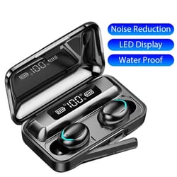 wireless earphones with led display waterproof tws bluetooth headphones with noise cancellation