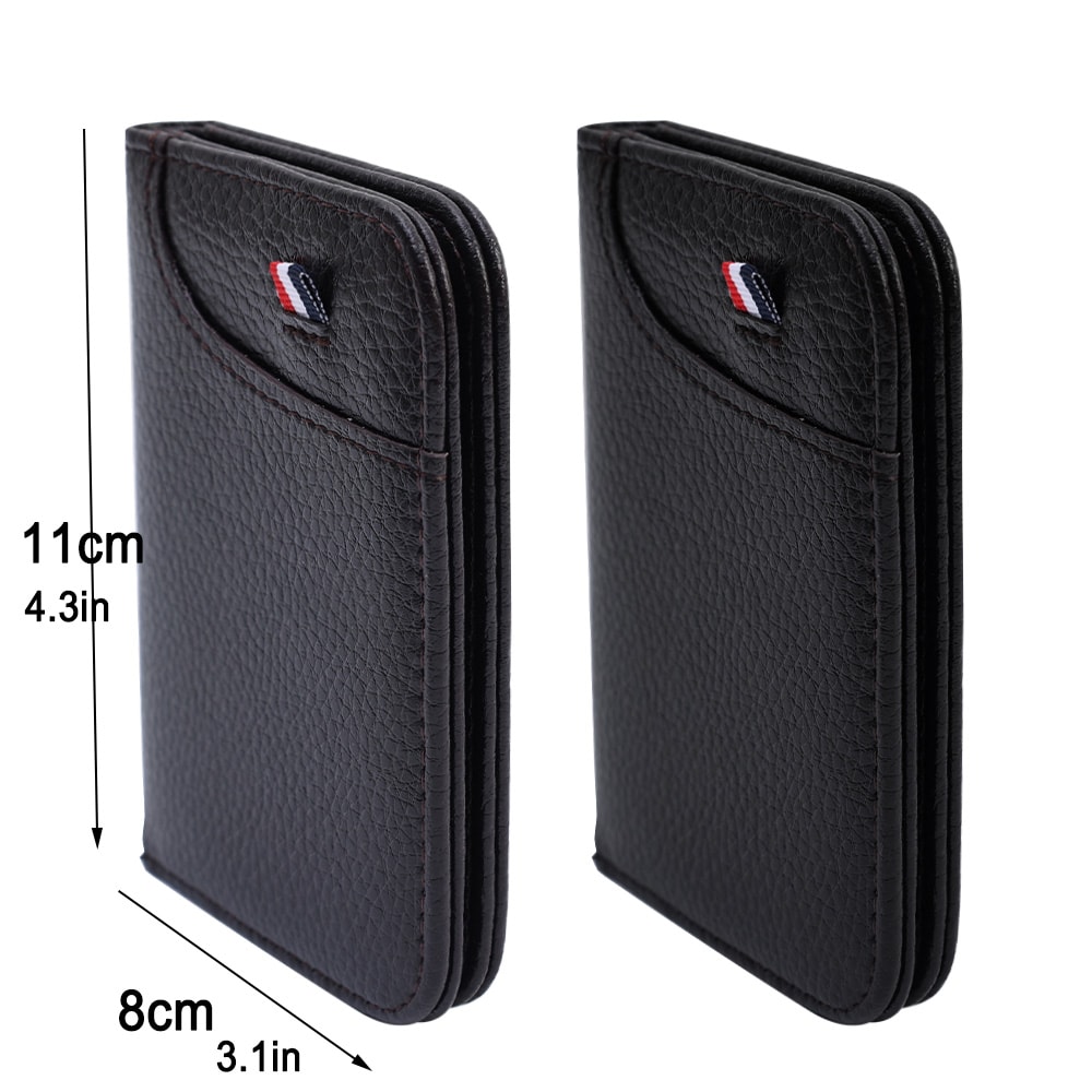 Slim PU Leather Credit Card Wallet For Men Compact Durable Stylish 1