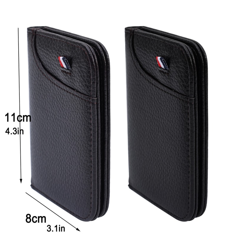 Slim PU Leather Credit Card Wallet For Men Compact Durable Stylish 1