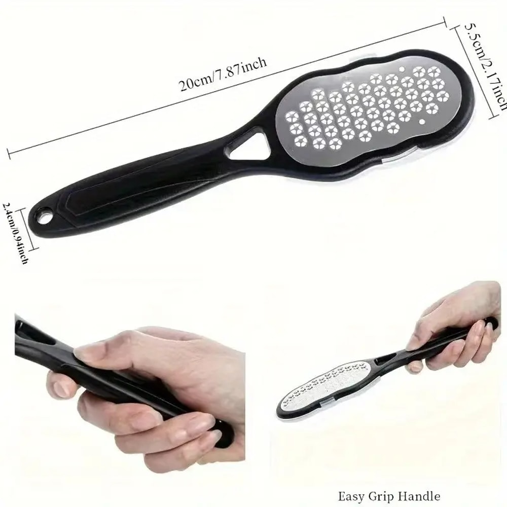 Ergonomic Stainless Steel Foot File For Callus Removal Smooth Heels 3