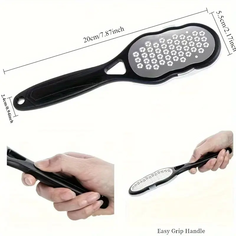 Ergonomic Stainless Steel Foot File For Callus Removal Smooth Heels 3