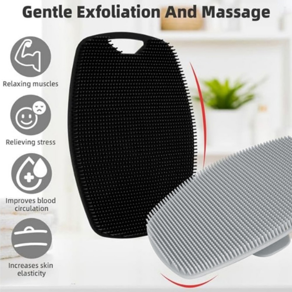 Soft Silicone Exfoliating Brush For Men Gentle Body Cleansing Shower Massage 2
