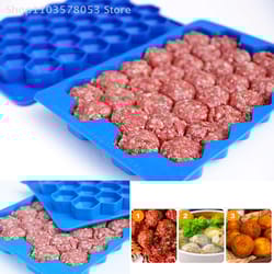 grids silicone meatball mold with lid honeycomb rice & fish ball maker