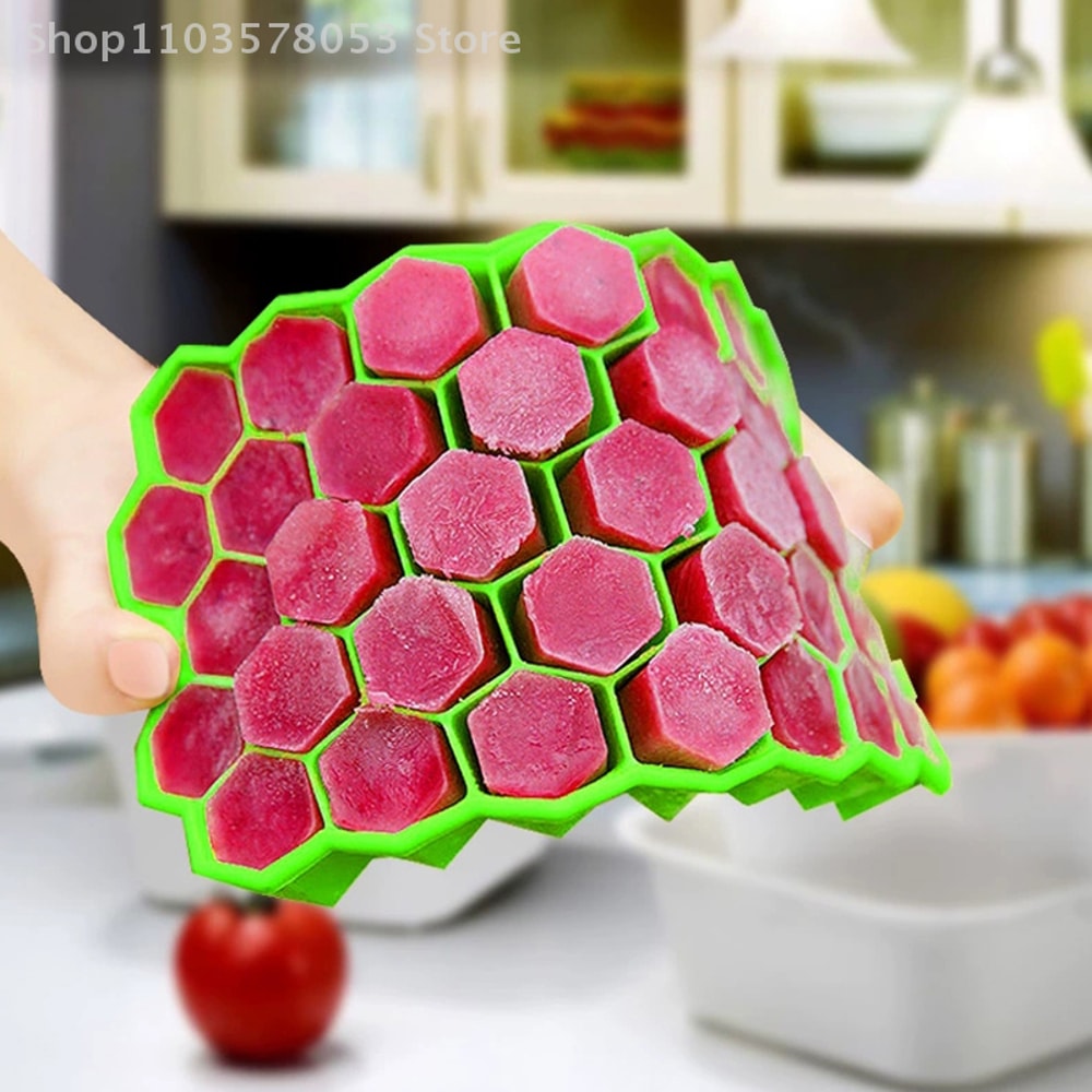 Grids Silicone Meatball Mold with Lid Honeycomb Rice & Fish Ball Maker