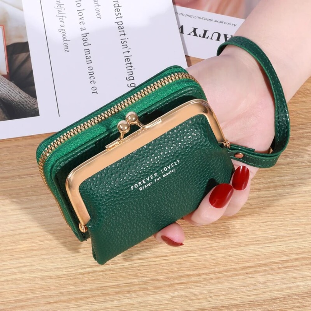 Large Capacity Womens Wallet With Wrist Strap Multiple Card Slots 4