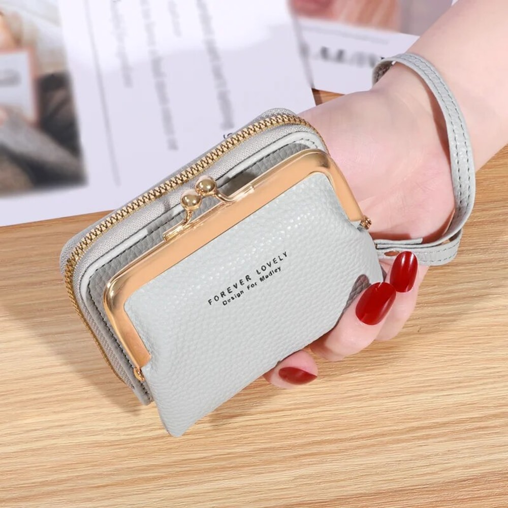 Large Capacity Womens Wallet With Wrist Strap Multiple Card Slots 9
