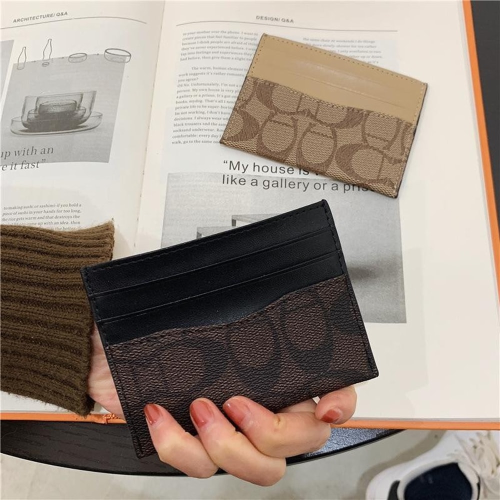 Slim PU Leather Womens Wallet Multi Card Holder Mini Short Purse