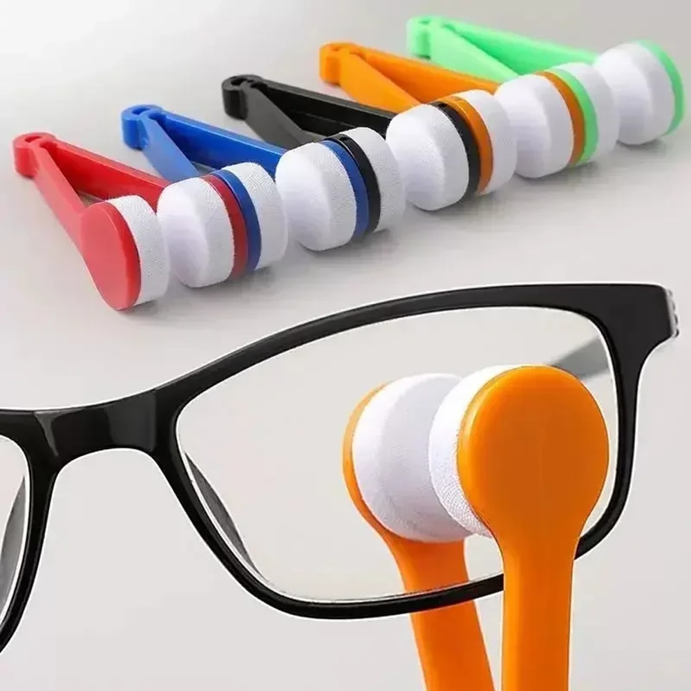 Portable Microfiber Eyeglass Cleaner Brush For Glasses And Sunglasses 0