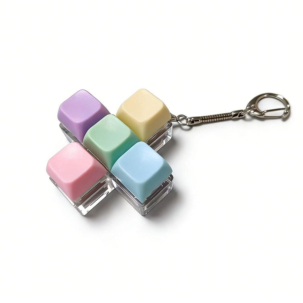 Pocket Mechanical Keyboard Fidget Clicker Keychain 2