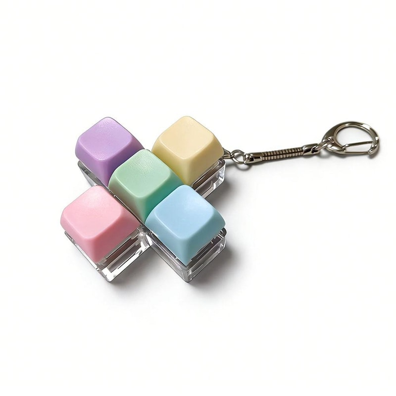 Pocket Mechanical Keyboard Fidget Clicker Keychain 2