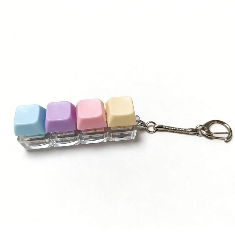 Pocket Mechanical Keyboard Fidget Clicker Keychain 5