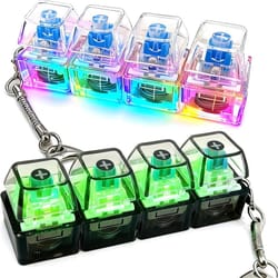 led keyboard fidget toy stress relief keychain