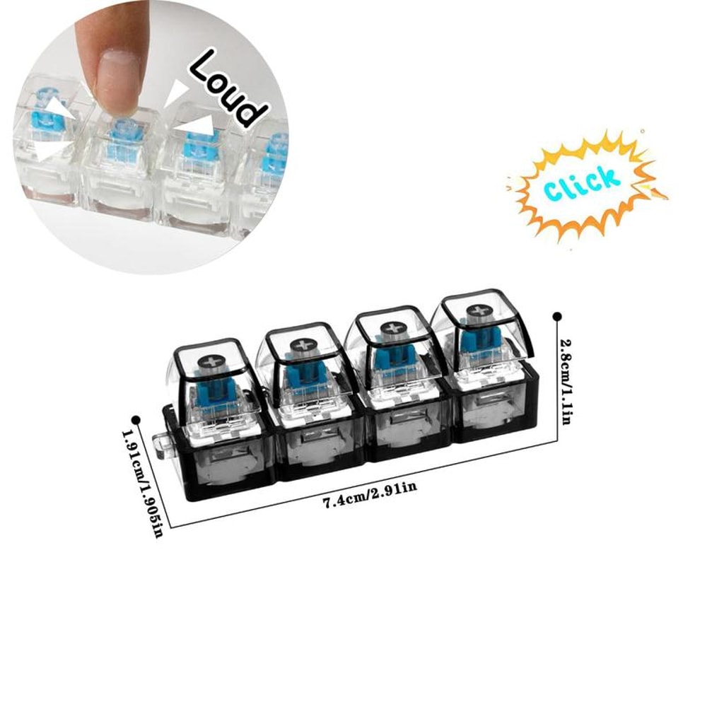 LED Keyboard Fidget Toy Stress Relief Keychain 1