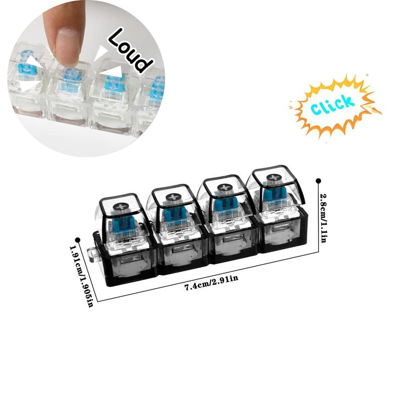 LED Keyboard Fidget Toy Stress Relief Keychain 1