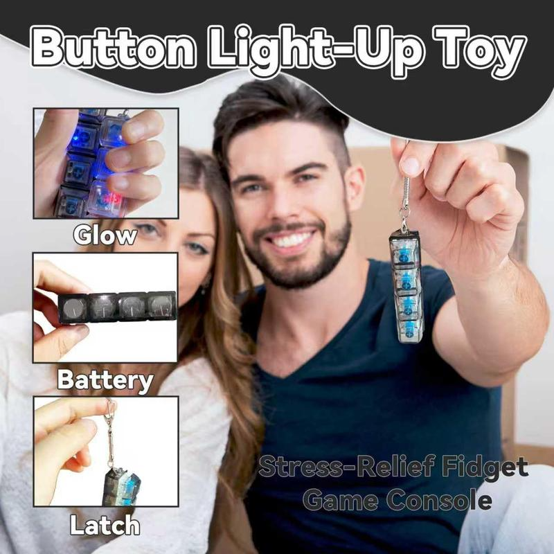 LED Keyboard Fidget Toy Stress Relief Keychain 2