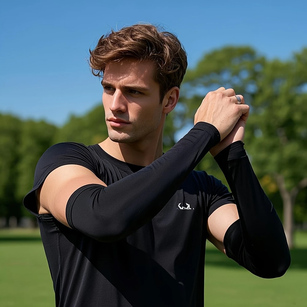 Cooling Ice Silk Sun Protection Arm Sleeves UV Protection Sleeves For Outdoor Driving Cycling Fish 1