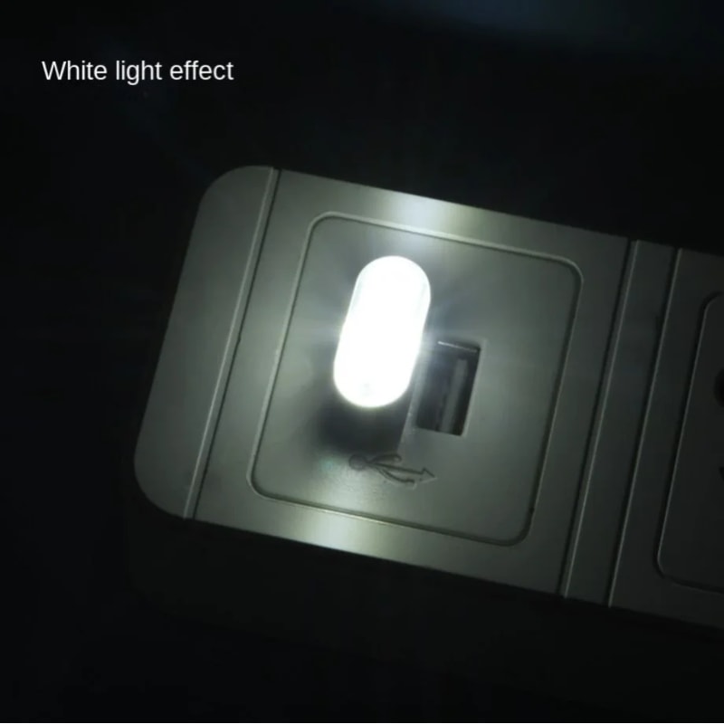 Mini USB LED Car Interior Ambient Light Plug And Play Neon Lamp 0