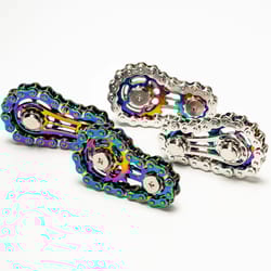 silent stainless steel bike chain fidget spinner for stress relief and focus