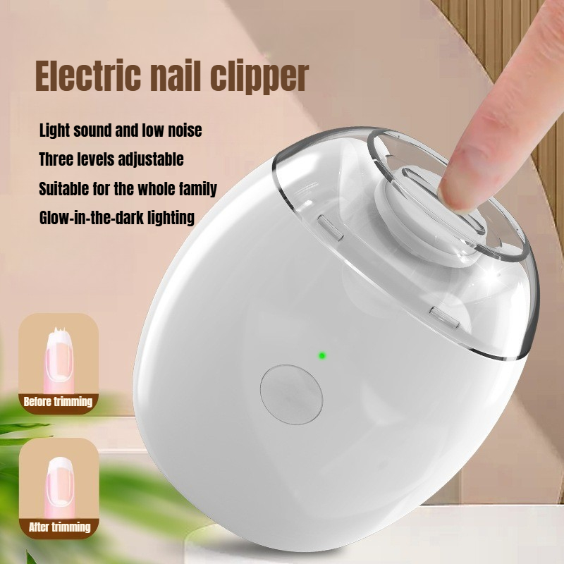 LED Electric Nail Clipper Automatic Nail Trimmer for Baby Adult Care