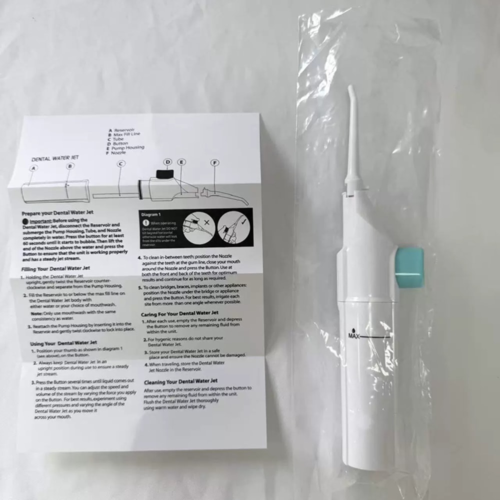 Portable Water Flosser Manual Oral Irrigator Water Toothpick 3