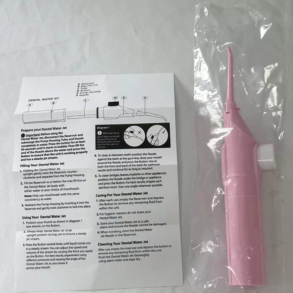 Portable Water Flosser Manual Oral Irrigator Water Toothpick 5